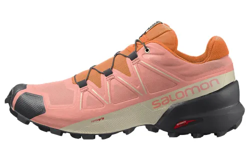 SALOMON Speedcross 5 Fabric Abrasion Resistant Low top Running Shoes Women's Pink