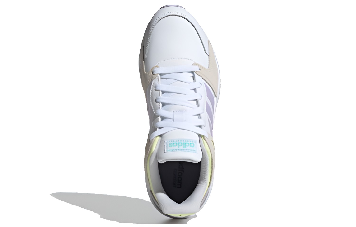 Женские кроссовки adidas neo Crazychaos Shadow (белые) — 石膏白/亮白/符点绿/浅黄 — фото 5