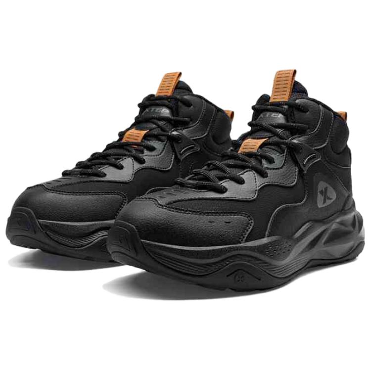 XTEP Red Cliffs 2.0 SE Fleece Lined Comfortable Fashion Slip Resistant Thermal High top Outdoor Shoes Men’s Black