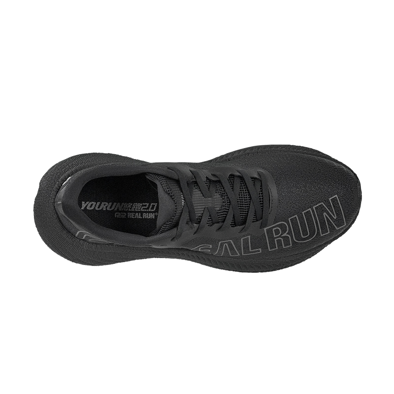 R2 REALRUN Running Shoes Unisex Low Top Night Black