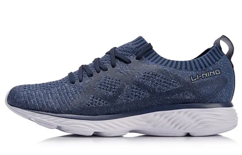 Li Ning Cloud 3 Breathable Low top Running Shoes Unisex Night Shadow Blue