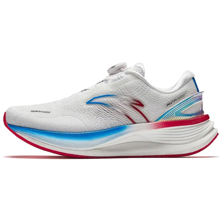 Anta Champion 3PRO Textile, Rubber Abrasion Resistant Low top Casual Running Shoes Men's White Blue Red