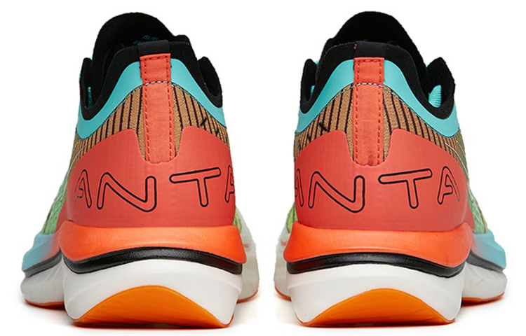 Anta Cushioning Slip Resistant Abrasion Resistant Low top Running Shoes Men’s Blue Orange White