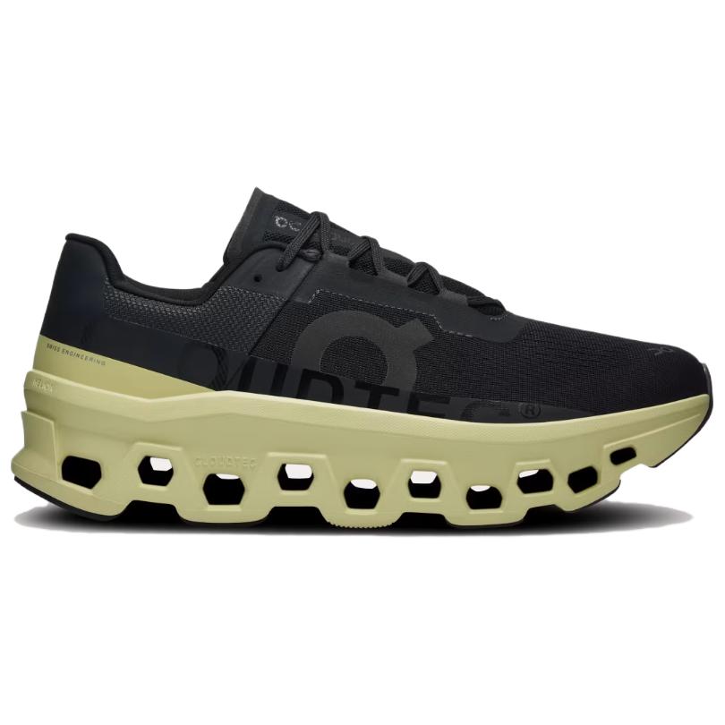 On CloudmOnster Running Shoes Men Low-top Black