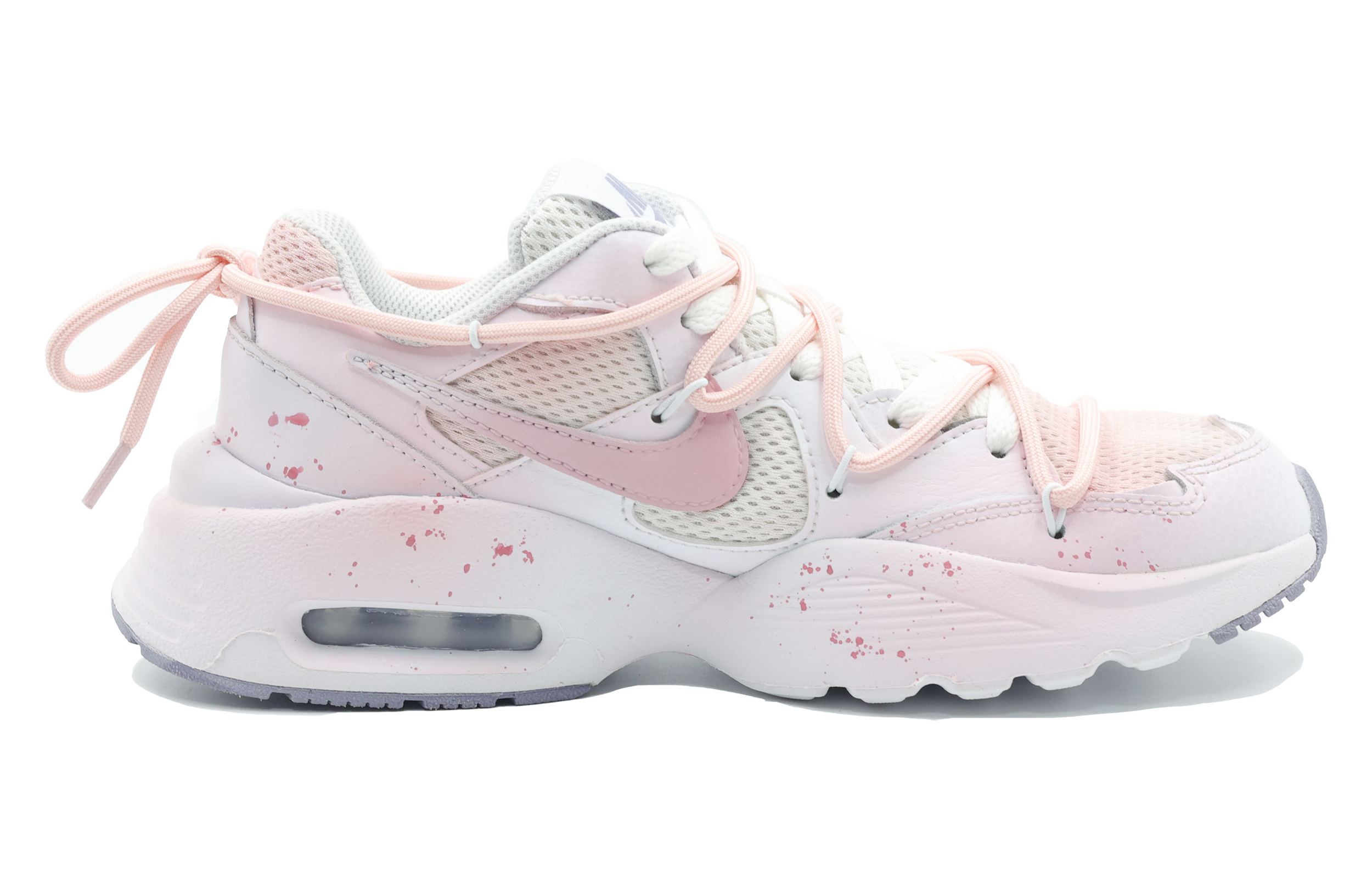 Nike Air Max Fusion Slip Resistant Abrasion Resistant Low top Running Shoes Women’s Pink White