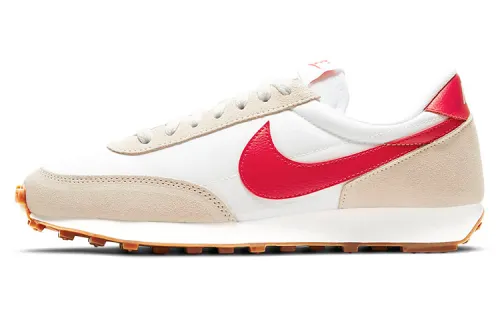 Nike Daybreak comfortable waffle suede fabric shock-absorbing non-slip wear-resistant low-top marathon running shoes women's beige red