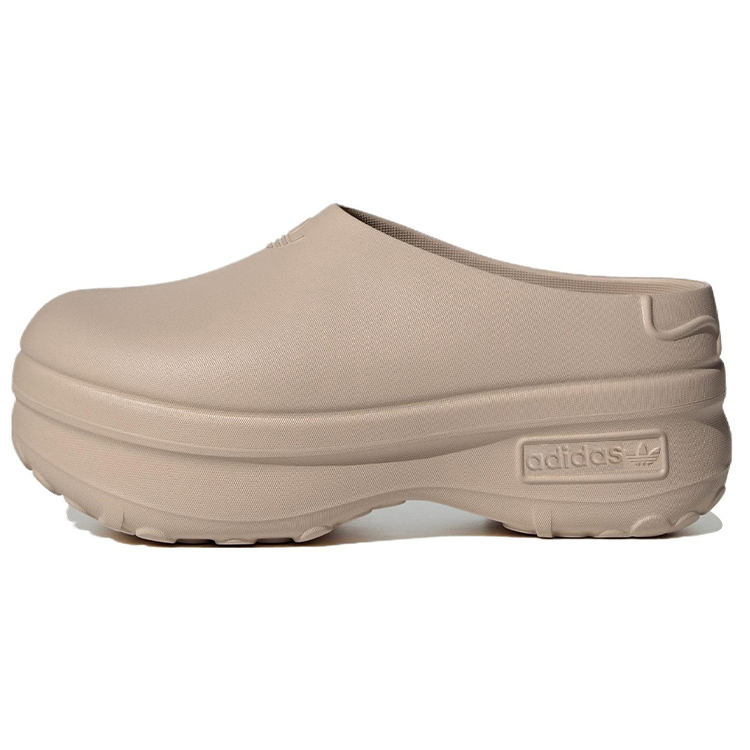 Adidas originals AdiFOM Stan Smith Mule Comfortable Rubber Sole Anti-wear Toe Slippers Women's Sand Brown
