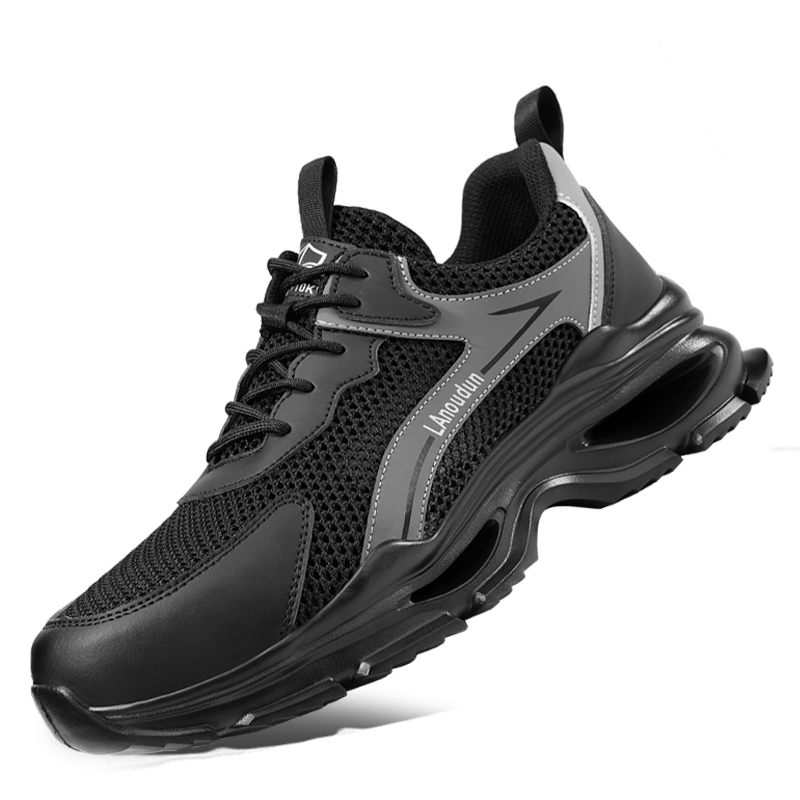LANOUDUN Breathable Lightweight Height Increasing Low top Outdoor Shoes Unisex Black