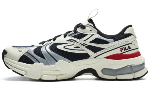 FILA DECODER Comfortable Fabric Abrasion Resistant Low top Running Shoes Men's Blue White