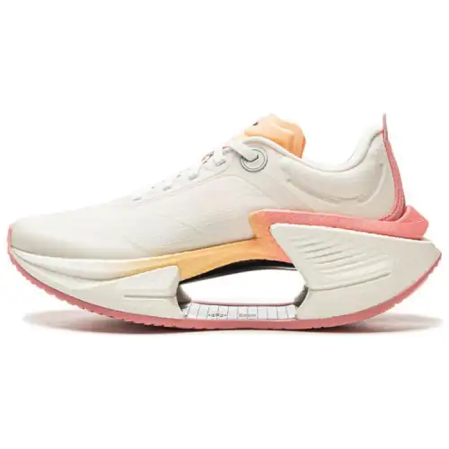 Li Ning Shadow 3 Essential Fabric Cushioning Support Rebound Low top Running Shoes Women's Beige Pink