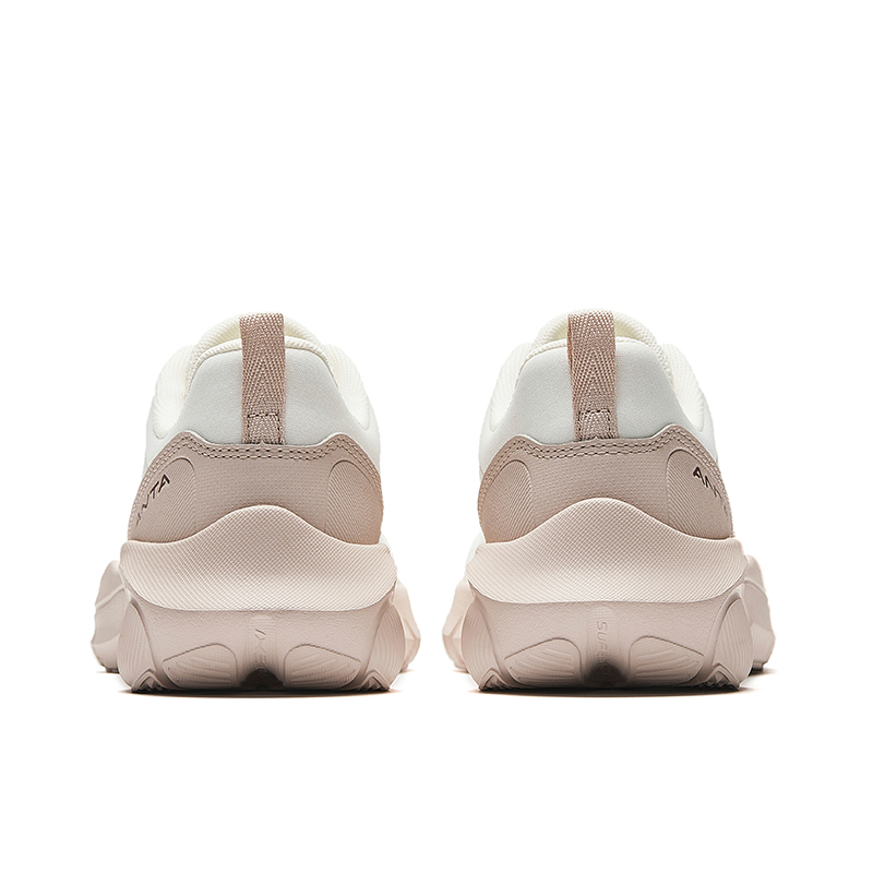 Anta Cushioning Breathable Low top Casual Running Shoes Women’s White Pink