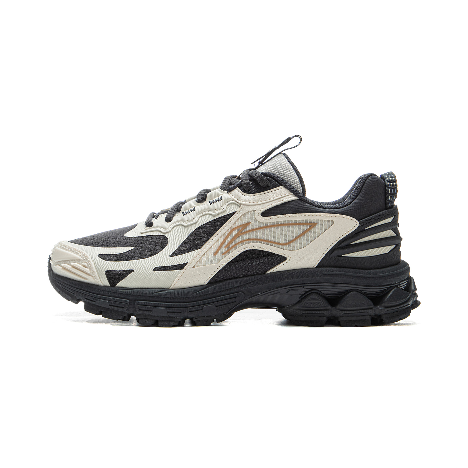 Li Ning Fuyao 2.0 Trail Fabric Slip Resistant Abrasion Resistant Support Low top Running Shoes Women’s Black White