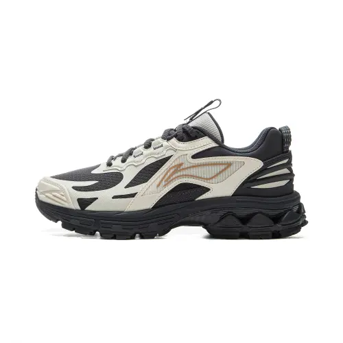 Li Ning Fuyao 2.0 Trail Fabric Slip Resistant Abrasion Resistant Support Low top Running Shoes Women's Black White