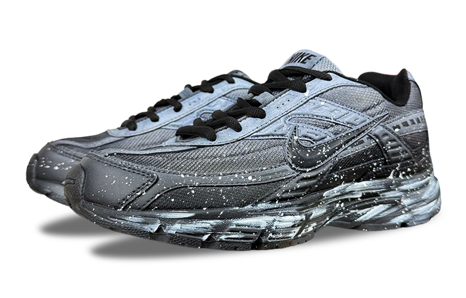 Nike Initiator Running Shoes Unisex Black White Gray
