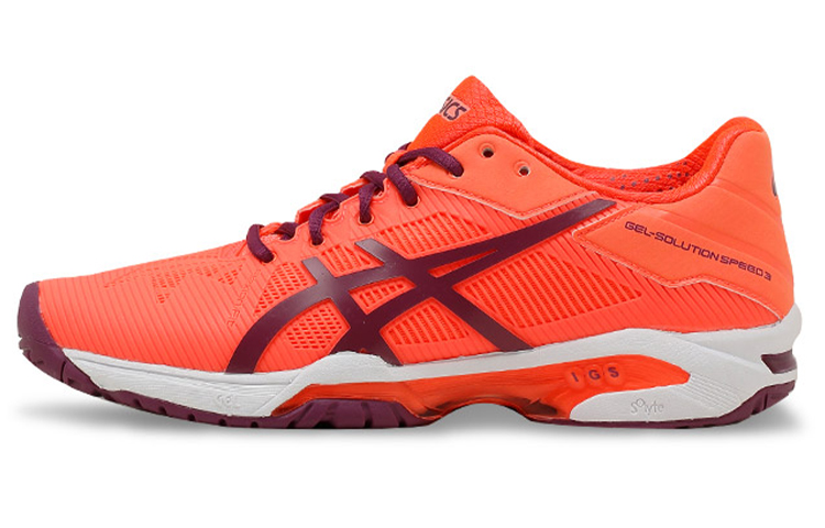 Asics Gel Solution Speed 3 Low top Running Shoes Women's Orange Purple
