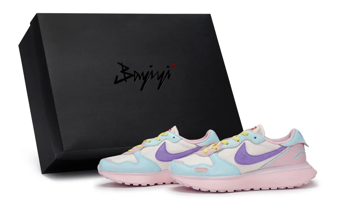 Nike Phoenix Waffle Low top Running Shoes Women's Pink Blue Purple
