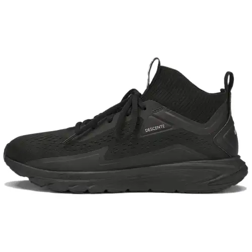 DESCENTE Enerzite Mesh Cushioning Abrasion Resistant Breathable Rebound Mid top Sprint Running Shoes Unisex Black