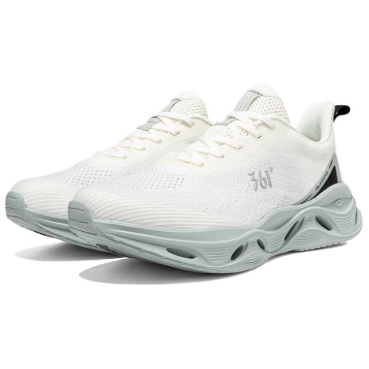 361° Abrasion Resistant Breathable Low top Casual Training Sprint Running Shoes Men’s White Green