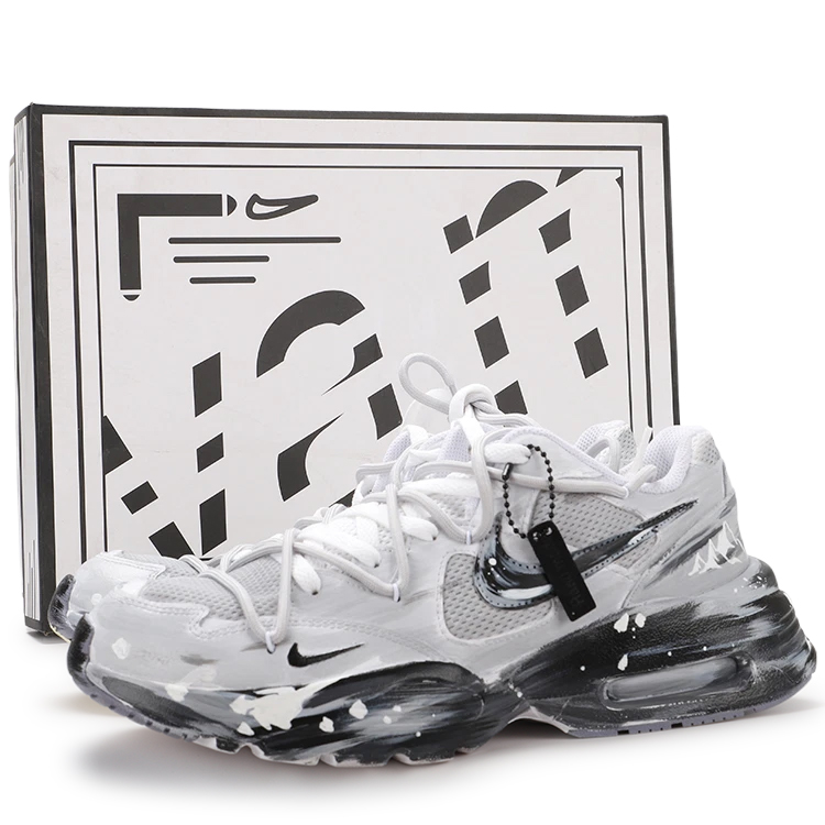 Nike Air Max Fusion Mesh Breathable Moisture Wicking Coverage Low top Running Shoes Women’s Gray