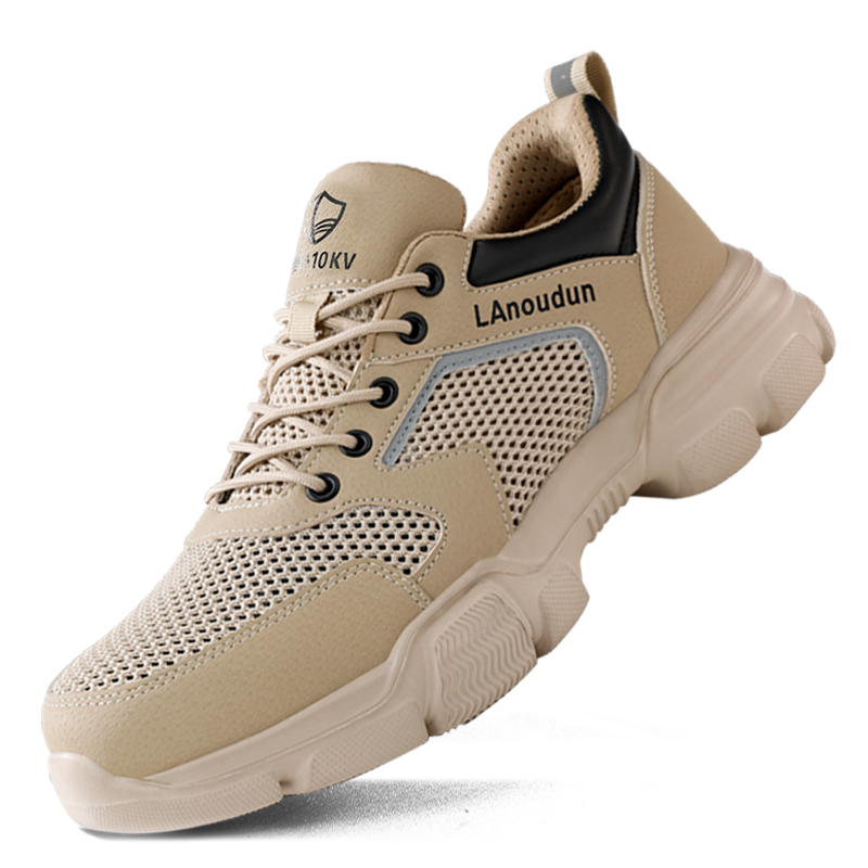 LANOUDUN Impact Resistant Lightweight Low top Outdoor Shoes Unisex Khaki