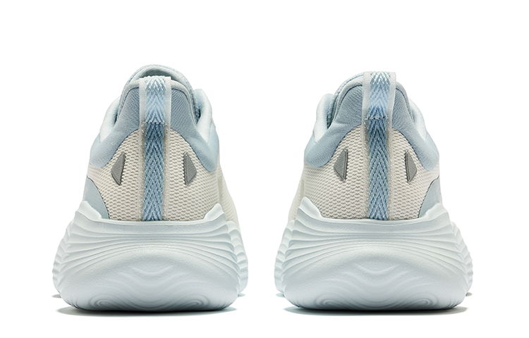 Erke Bao Dan 2.0 Textile, Synthetic Leather Cushioning, Wear Resistant Low top Running Shoes Women’s White Gray