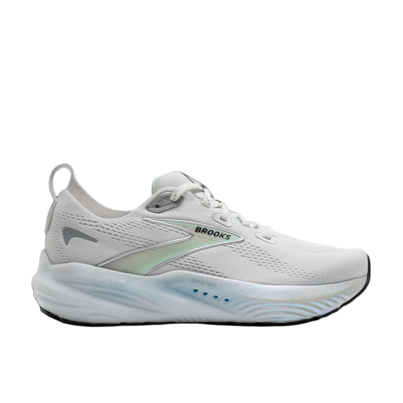 Brooks Glycerin 22 Cushioning Breathable Low top Running Shoes Women’s Pearl White