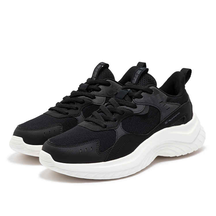 361° Slip Resistant Abrasion Resistant Low top Running Shoes Men’s Black Gray