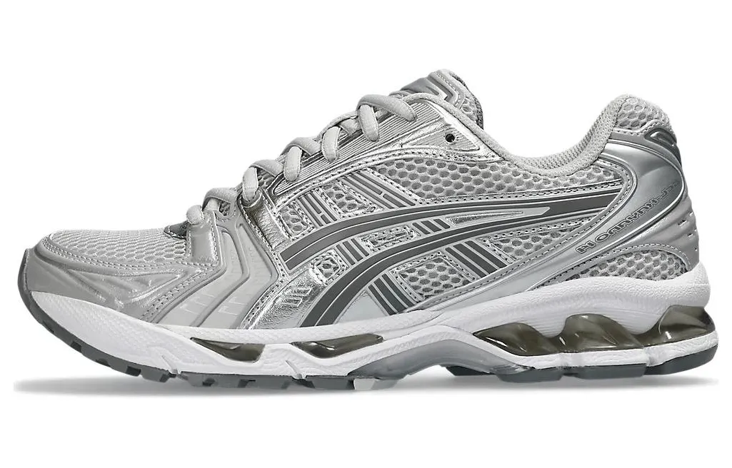 ASICS Gel Kayano 14 Textile, Synthetic Leather Low top Running Shoes Women's Silver Gray