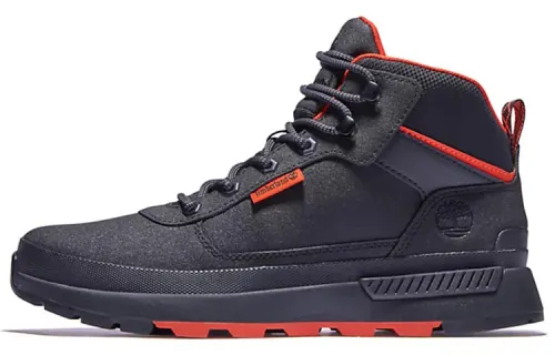 Timberland Field Trekker Chukka Leather Abrasion Resistant Short Outdoor Boots Black Red