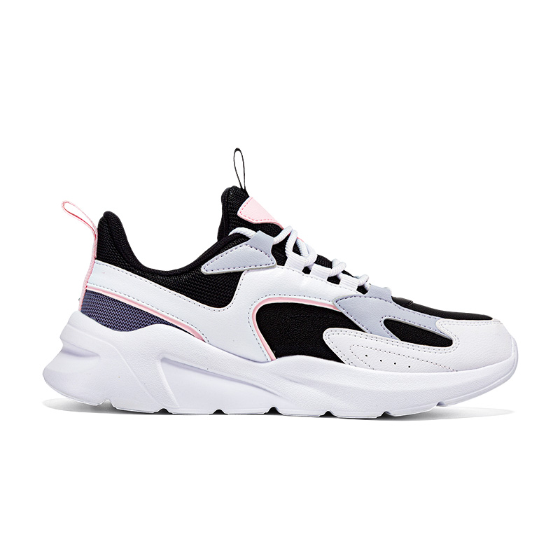 Erke Slip Resistant Cushioning Slip Resistant Cushioning Low top Casual Running Shoes Women’s Black White