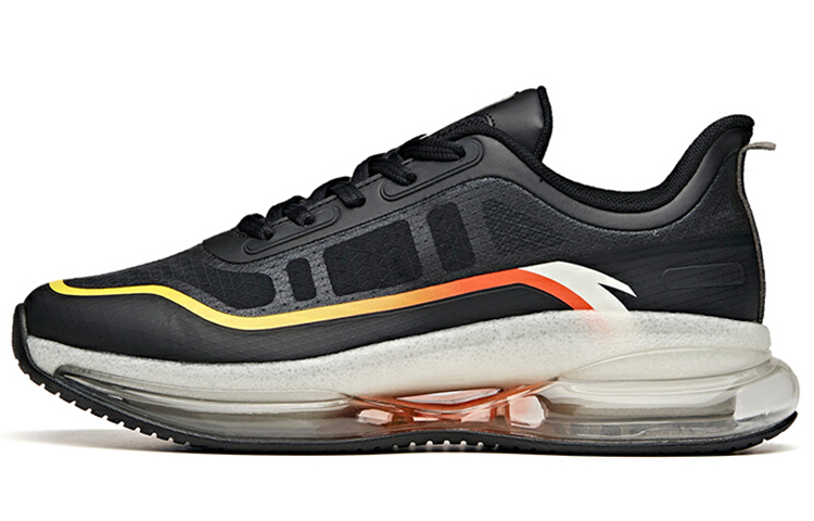 Anta Cushioning Slip Resistant Abrasion Resistant Breathable Low top Running Shoes Men’s Black White