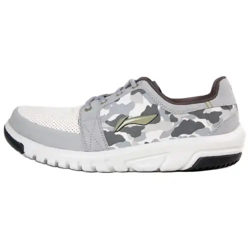 Li Ning Abrasion Resistant Low top Running Shoes Men's Black White Gray