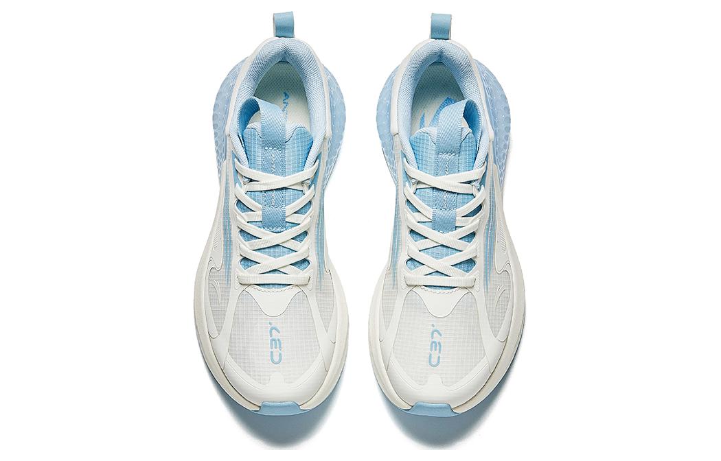 Anta Running Collection Cushioning Slip Resistant Low top Running Shoes Women’s White Blue