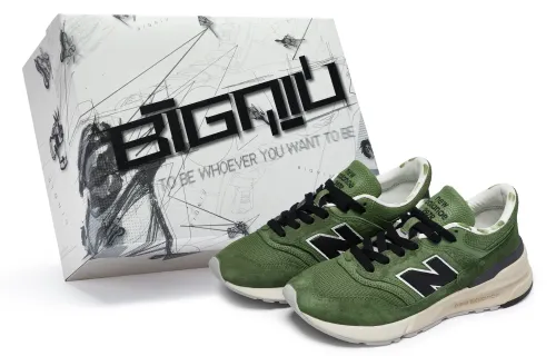 New Balance NB 997R Slip Resistant Slip Resistant Low top Casual Running Shoes Unisex Green Black