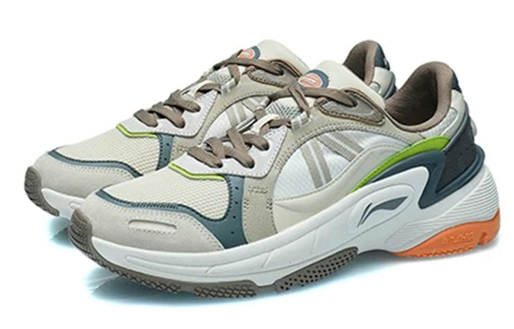 Li Ning Dating Stable Reflective Support Reflective Support Low top Running Shoes Men’s Gray White