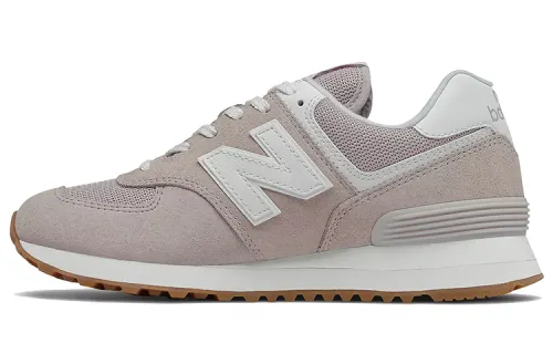 New Balance NB 574 Retro Mesh Suede Fabric Synthetic Leather Low-top Casual Running Shoes Women's Lotus Pink
