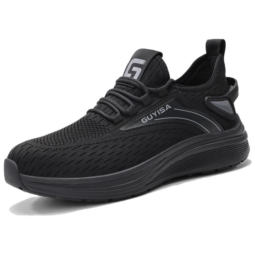 LANOUDUN Slip Resistant Abrasion Resistant Low top Outdoor Shoes Unisex Black