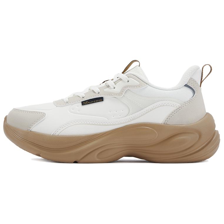 361° Spiritual Fox 2.0 Cushioning Abrasion Resistant Breathable Low top Casual Running Shoes Women’s White Brown