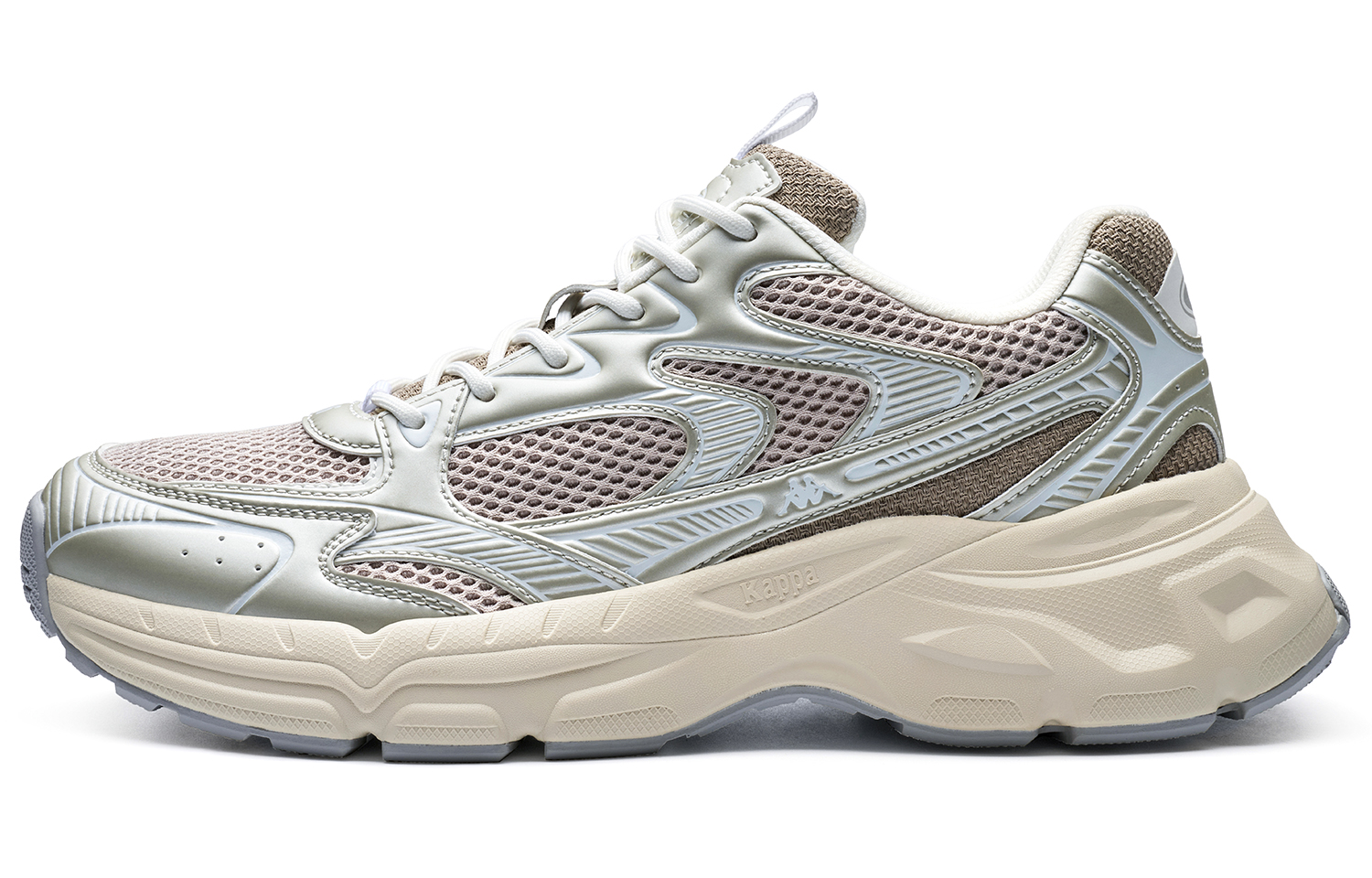 Kappa Kappa hydrogen rail sports Y2K retro running shoes, comfortable and versatile, fabric non-slip and wear-resistant, low-top running shoes, same style for men and women, gray