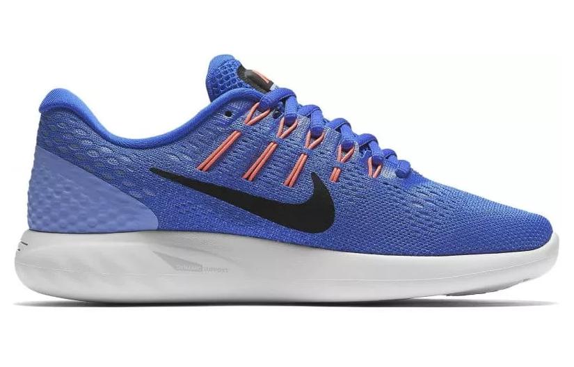 Женские кроссовки Nike Lunarglide 8 (синий) — Синий / чёрный / красный / белый — фото 2