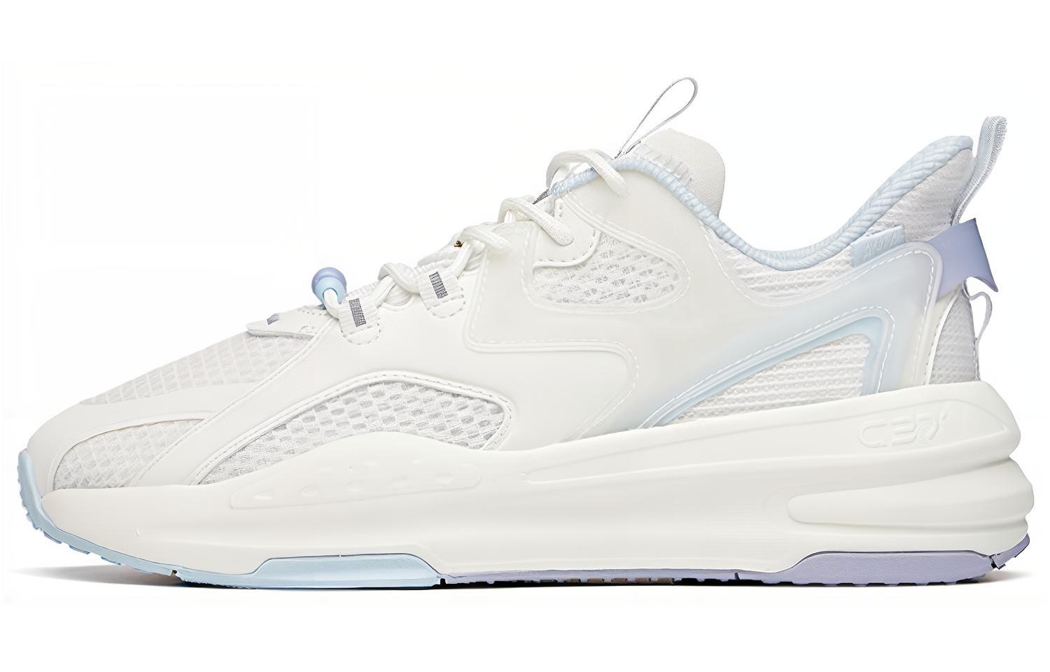 Anta Life Collection Cushioning Abrasion Resistant Lightweight Low top Running Shoes Women’s White Purple Blue