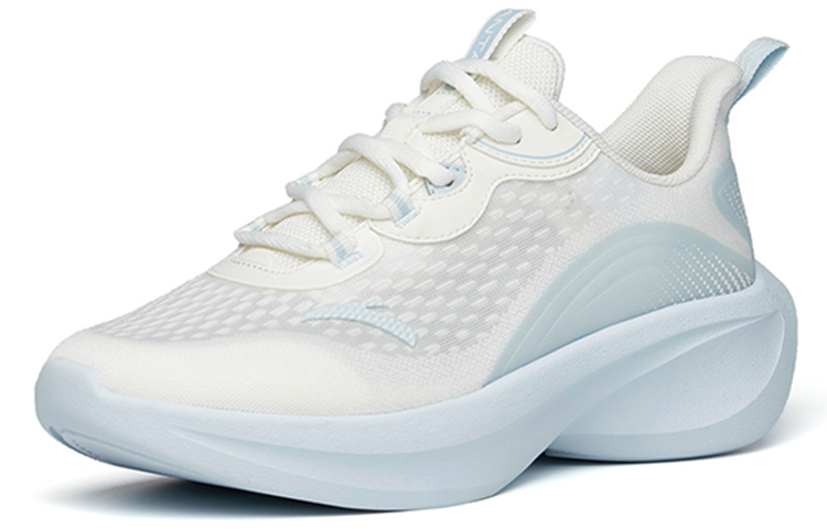 Anta Running Collection Cushioning Anti-Slip Wear-Resistant Breathability Low-Top Running Shoes Women’s White Blue