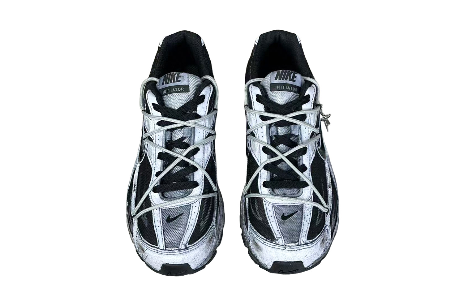 Nike Initiator Abrasion Resistant Low top Casual City Commuting Running Shoes Men’s Black White Gray