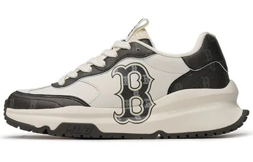 MLB Chunky Runner Slip Resistant Abrasion Resistant Low top Casual Running Shoes Unisex Black White