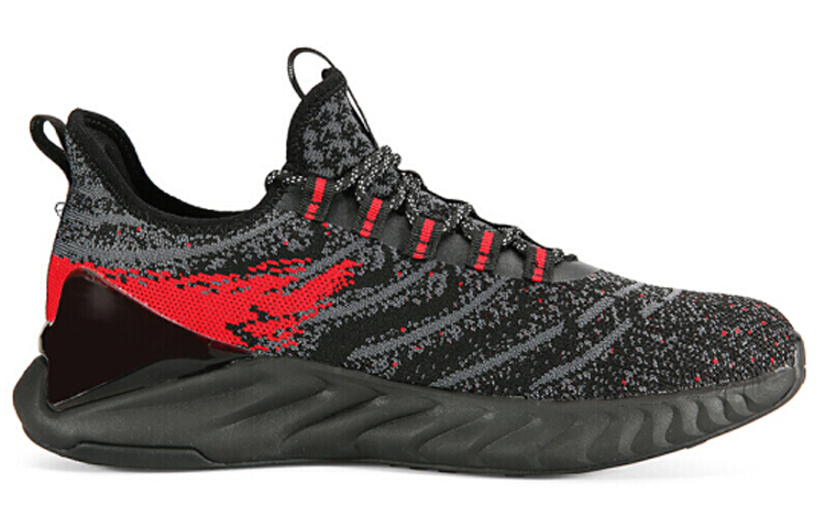 PEAK Taichi Fabric Cushioning Slip Resistant Abrasion Resistant Low top Running Shoes Unisex Black Heather Gray