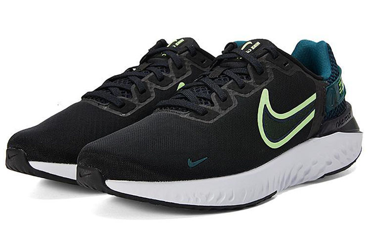 Мужские кроссовки Nike Legend React 3 (черный / зеленый) — Чёрный / зелёный — фото 3