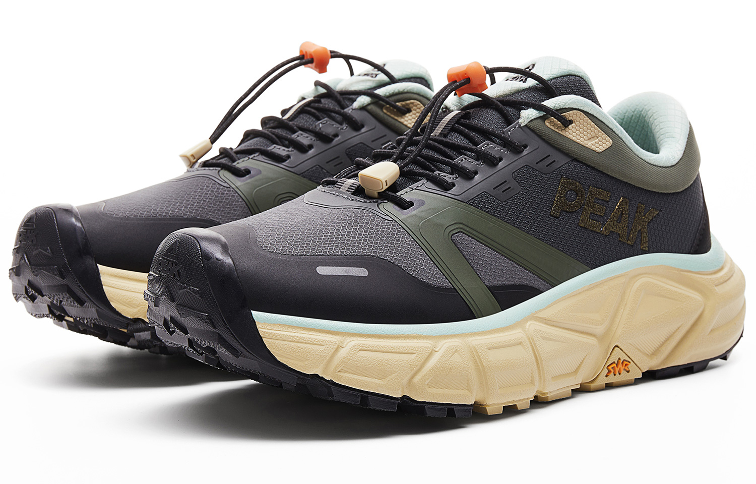 PEAK Running Shoes Men’s Low Top Deep Moss Green/Magnet Gray