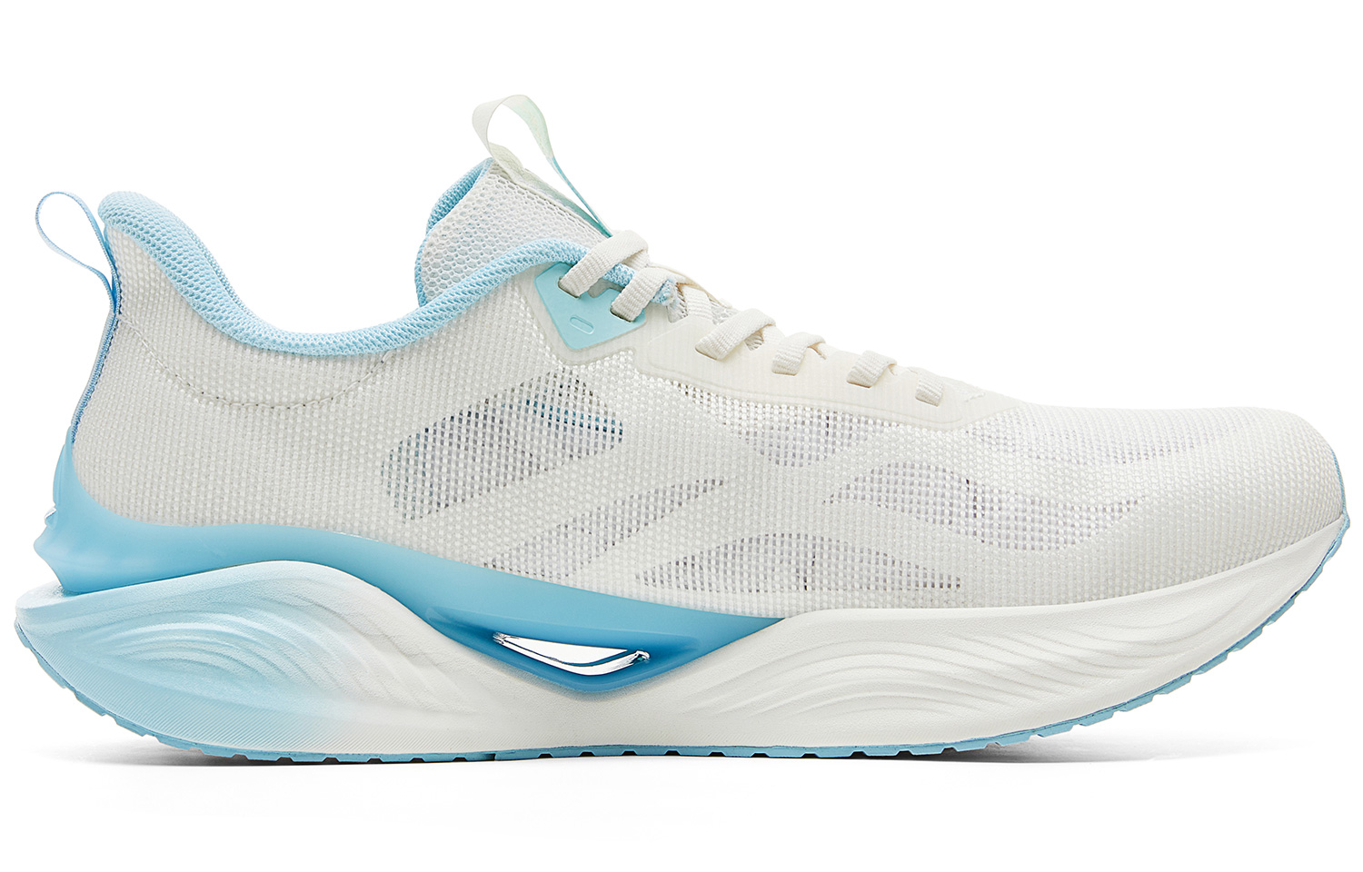 PEAK Flying Feather 006 Abrasion Resistant Lightweight Rebound Low top Running Shoes Men’s Milk White Light Blue