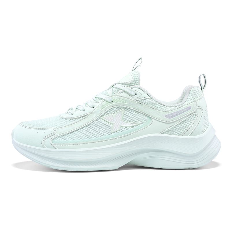 XTEP Breathable Lightweight Breathable And Lightweight Low top Casual Running Shoes Women’s Light Fruit Green