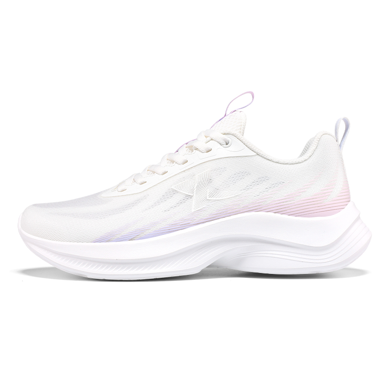 XTEP Cushioning Breathable Low top Running Shoes Women’s White Purple Pink
